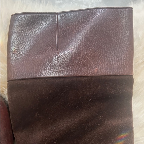 MAX STUDIO Brown Leather Knee-High Boots - Picture 4 of 9